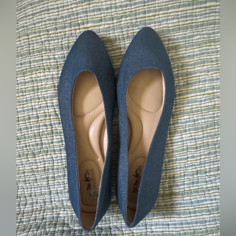 Coach and Four Blue Women's Flats